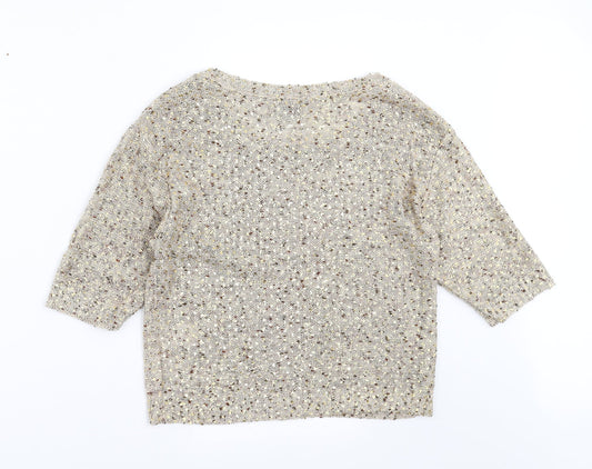 Womens UK Size XS H&M Beige Pullover Jumper