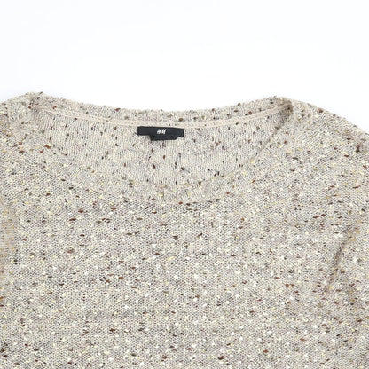 Womens UK Size XS H&M Beige Pullover Jumper