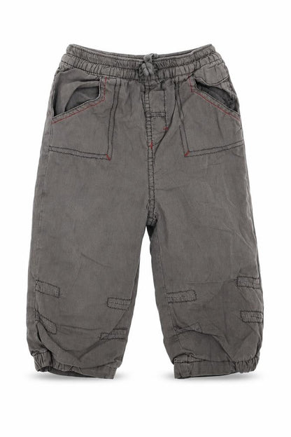 Front view of Cherokee boys’ grey jogger trousers, size 9-12, months