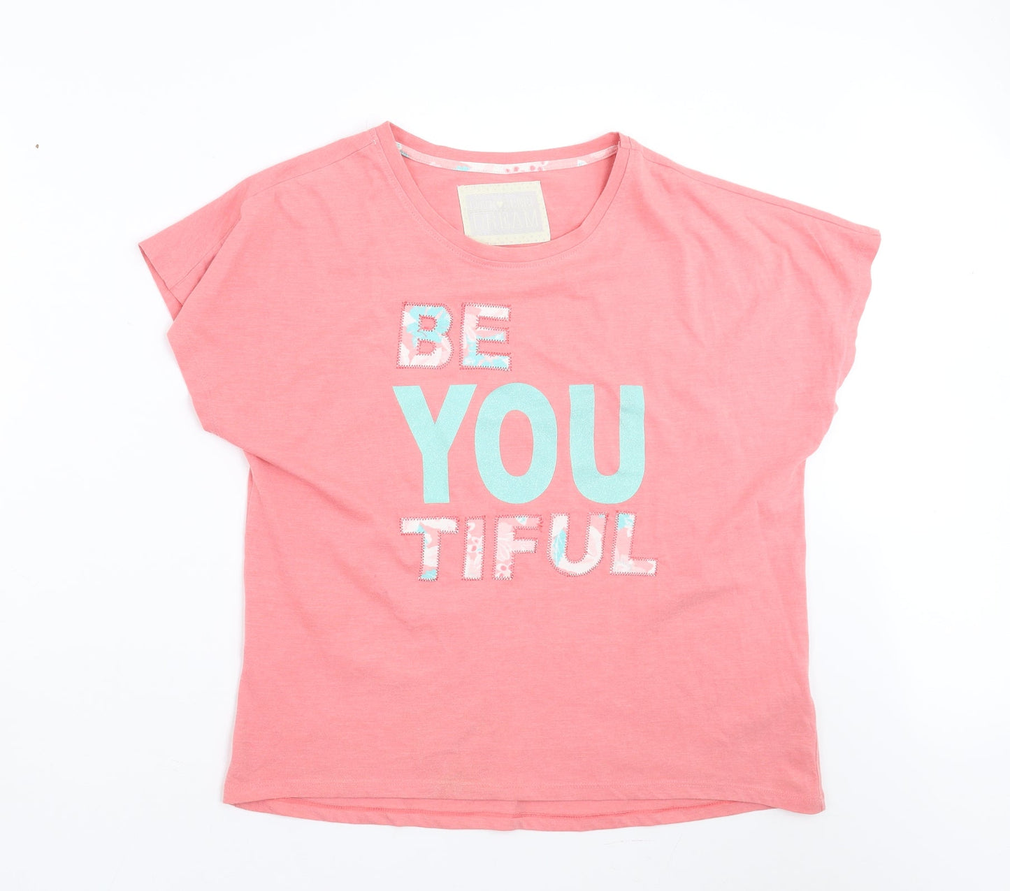 Matalan Womens Pink Solid  Top Pyjama Top Size 12  - beyoutiful