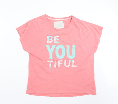 Matalan Womens Pink Solid  Top Pyjama Top Size 12  - beyoutiful