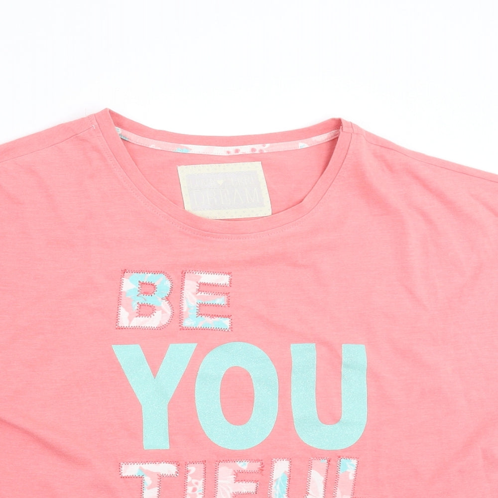 Matalan Womens Pink Solid  Top Pyjama Top Size 12  - beyoutiful