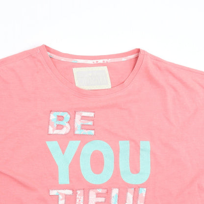 Matalan Womens Pink Solid  Top Pyjama Top Size 12  - beyoutiful