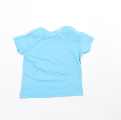 BHS Baby Blue   Basic T-Shirt Size 9-12 Months  - cheeky monster