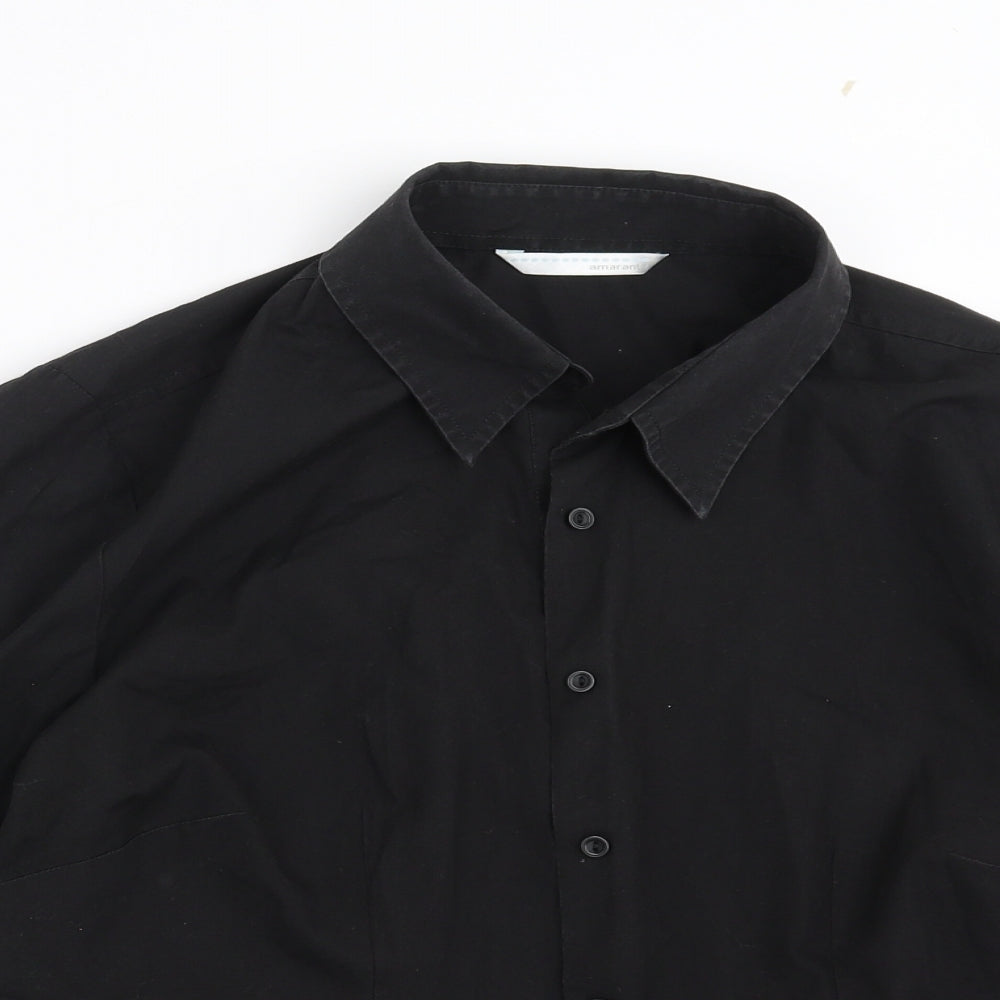 AMARANTO Womens Black   Basic Button-Up Size 16