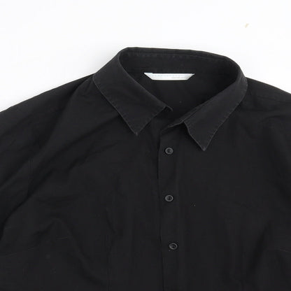 AMARANTO Womens Black   Basic Button-Up Size 16