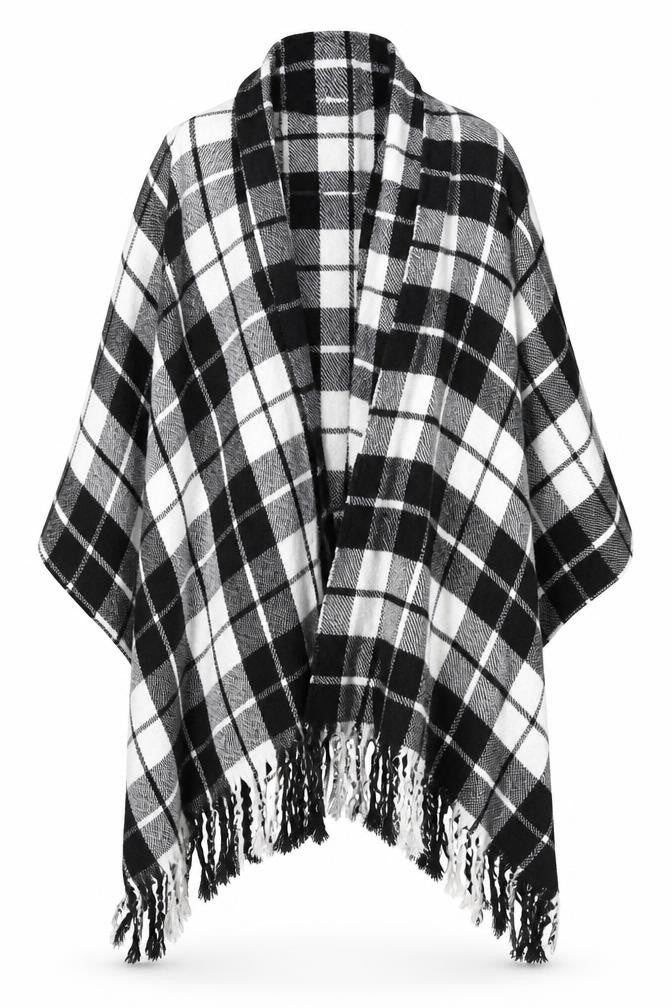 Womens UK Size One Size Preworn Black Cape Jumper