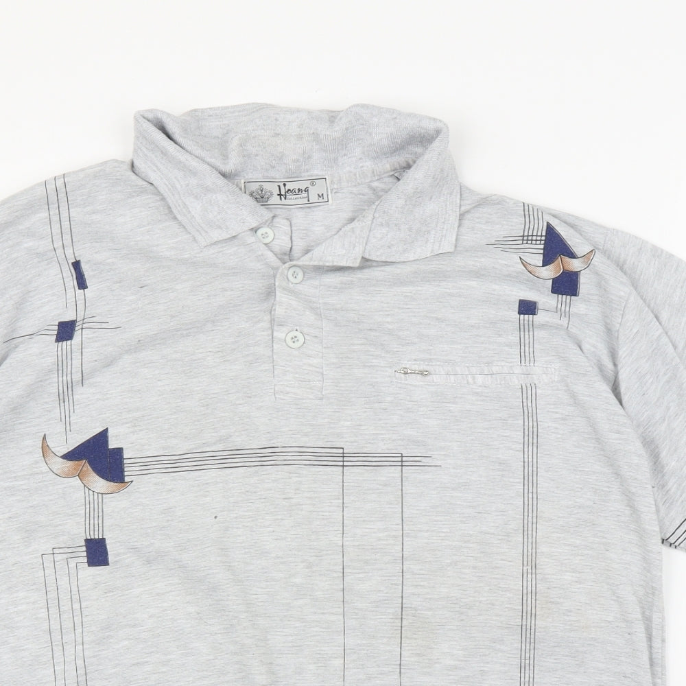 Hoang Mens Grey    T-Shirt Size M