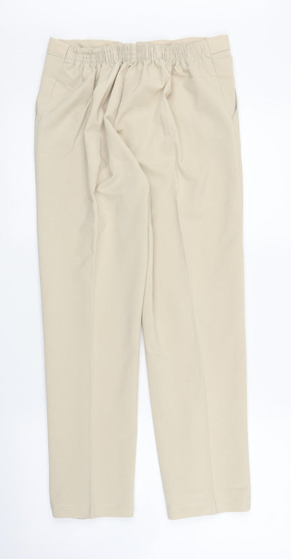 Womens UK Size 12 Preworn Regular Fit Capri Beige Trousers