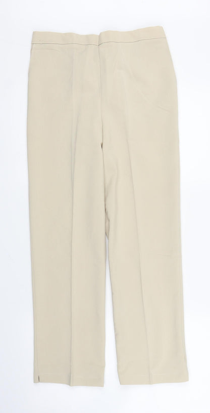Womens UK Size 12 Preworn Regular Fit Capri Beige Trousers