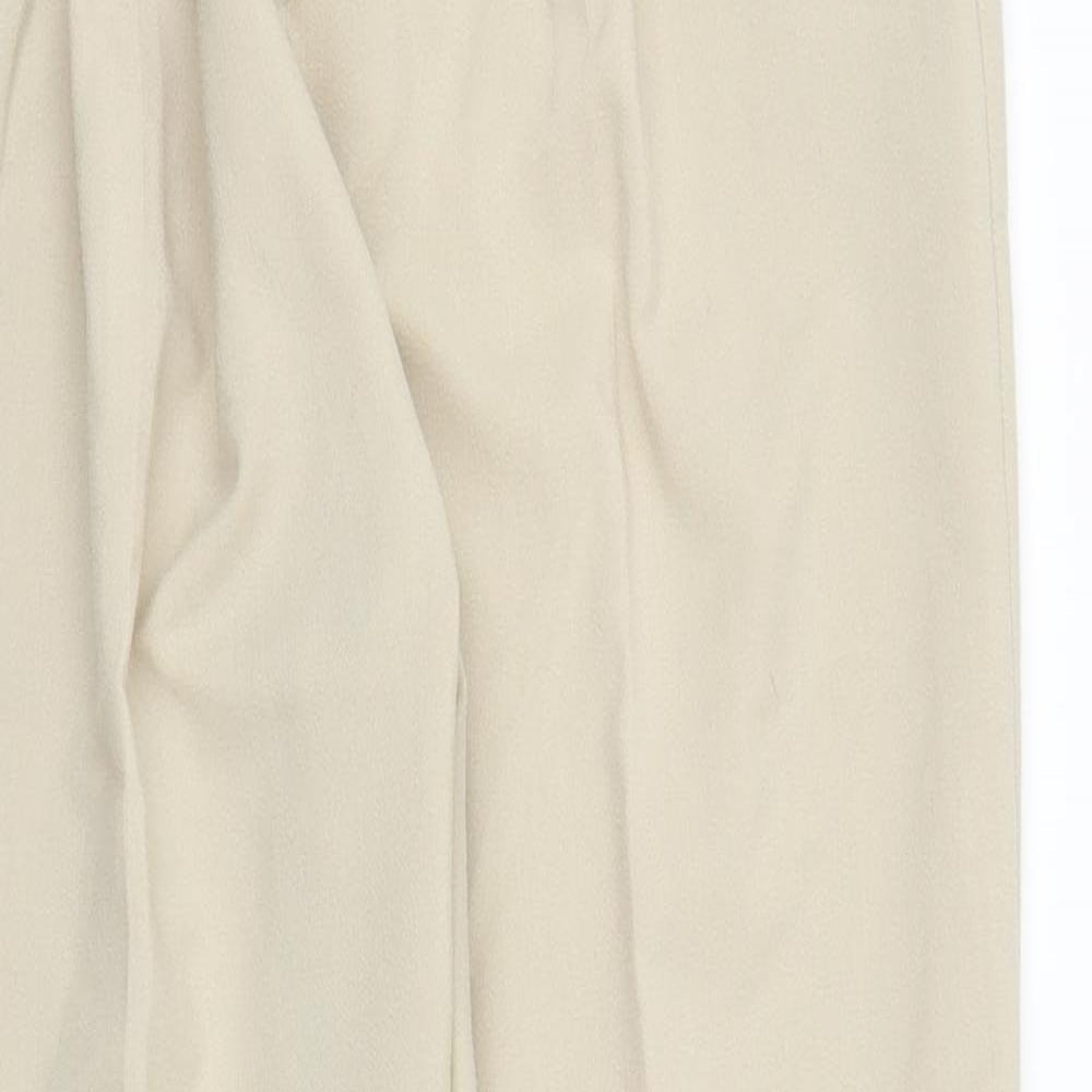 Womens UK Size 12 Preworn Regular Fit Capri Beige Trousers