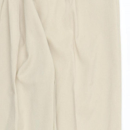 Womens UK Size 12 Preworn Regular Fit Capri Beige Trousers