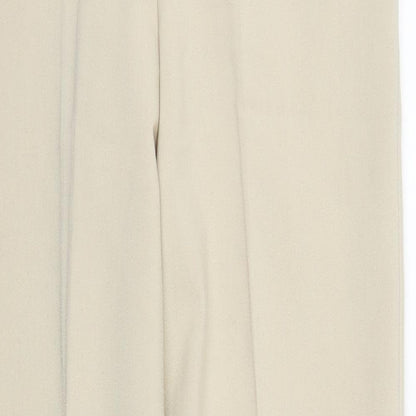 Womens UK Size 12 Preworn Regular Fit Capri Beige Trousers