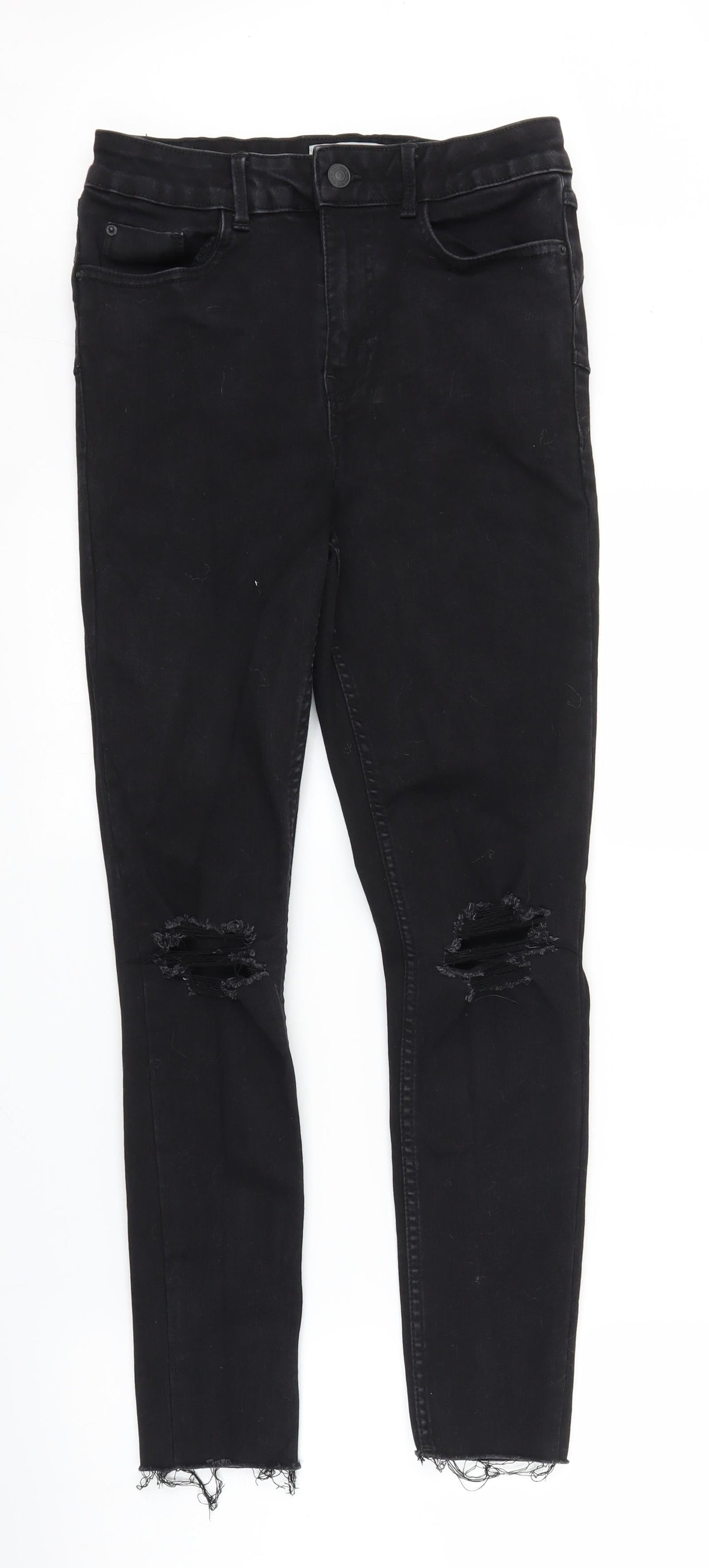 New Look Womens Black  Denim Skinny Jeans Size 10 L25 in