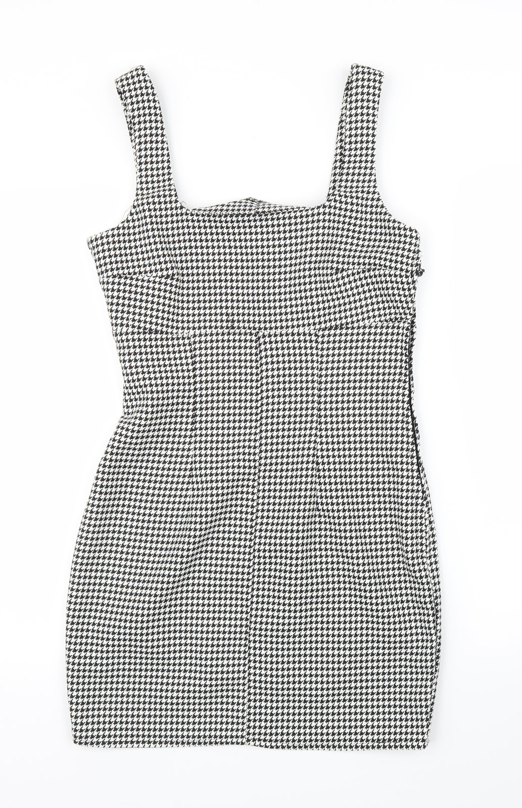 H&M Womens Black Houndstooth  Sheath  Size 10