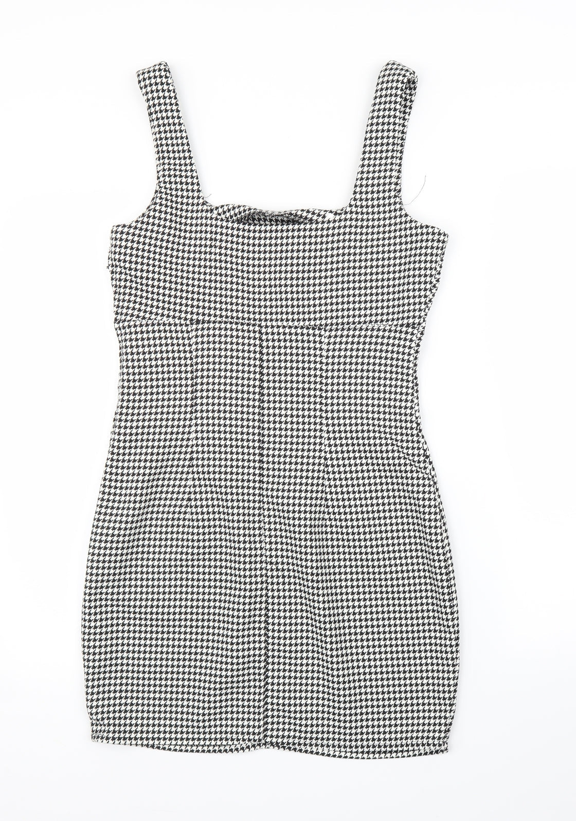 H&M Womens Black Houndstooth  Sheath  Size 10