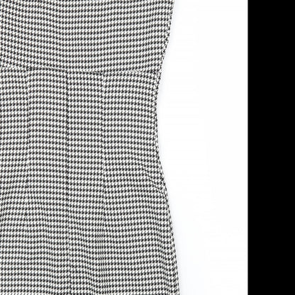 H&M Womens Black Houndstooth  Sheath  Size 10