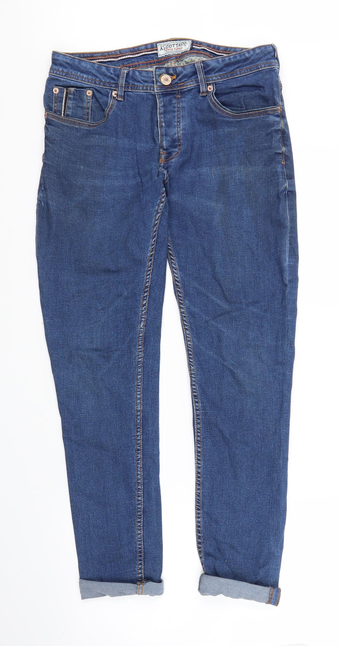 alcott Mens Blue  Denim Skinny Jeans Size 30 in L27 in