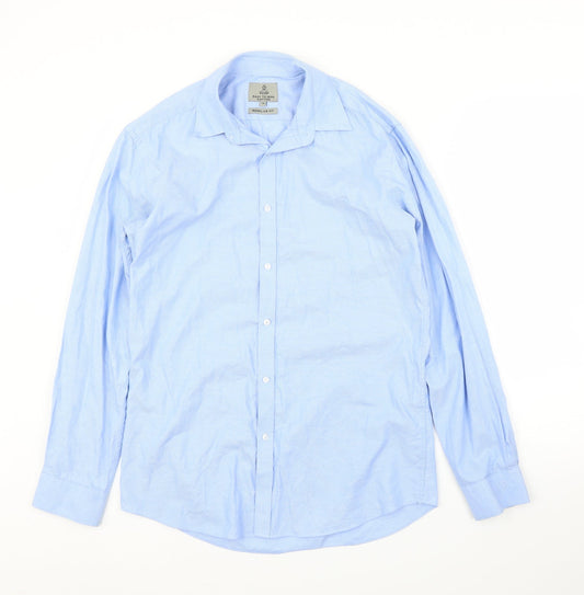 Taylor & Wright Mens Blue    Button-Up Size 15