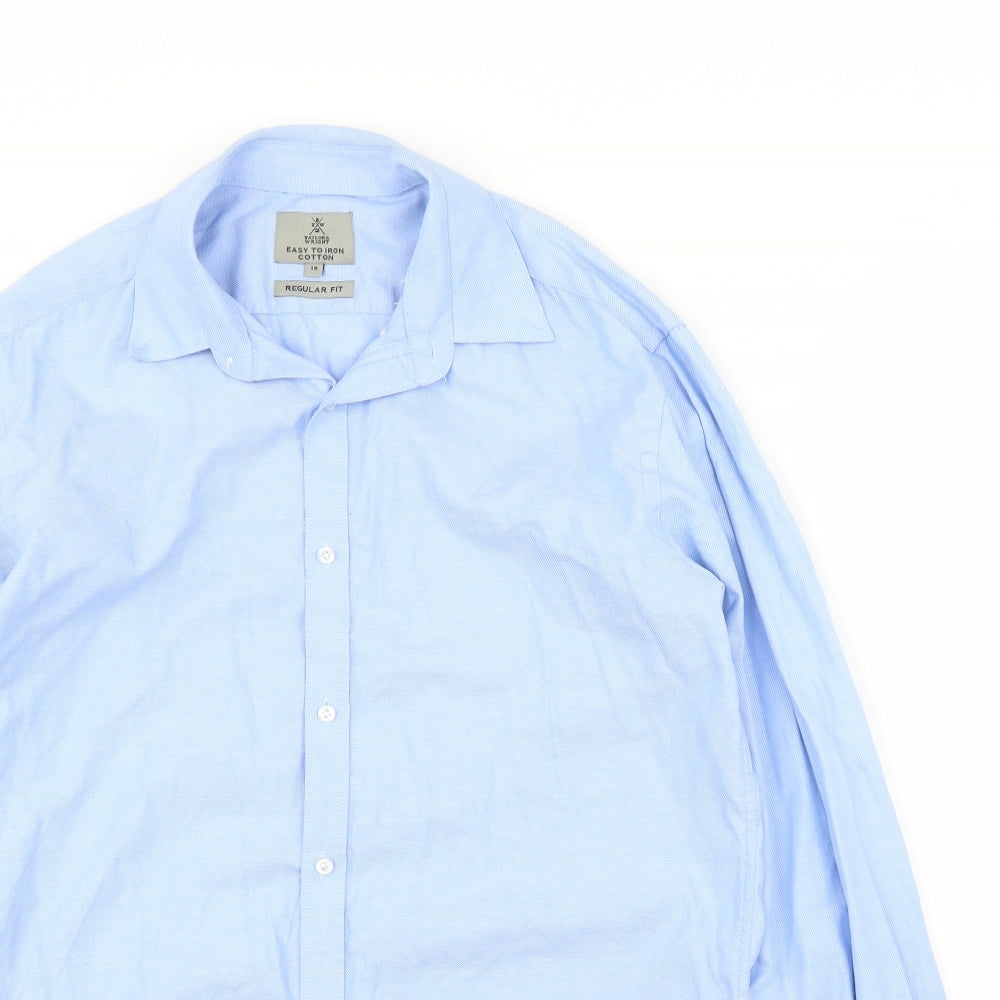 Taylor & Wright Mens Blue    Button-Up Size 15