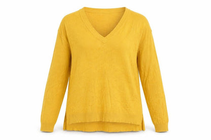Womens UK Size 10 Nutmeg Yellow Pullover Jumper