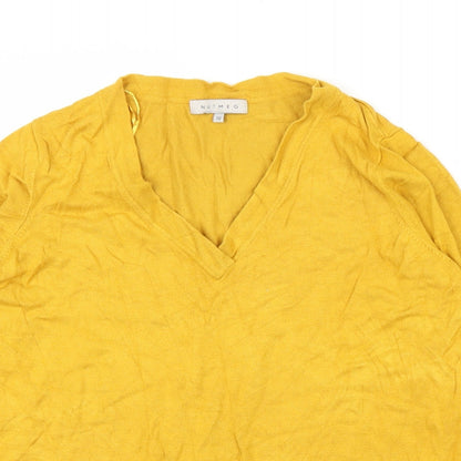 Nutmeg Womens Yellow   Pullover Jumper Size 10