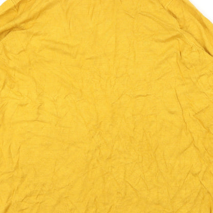 Nutmeg Womens Yellow   Pullover Jumper Size 10