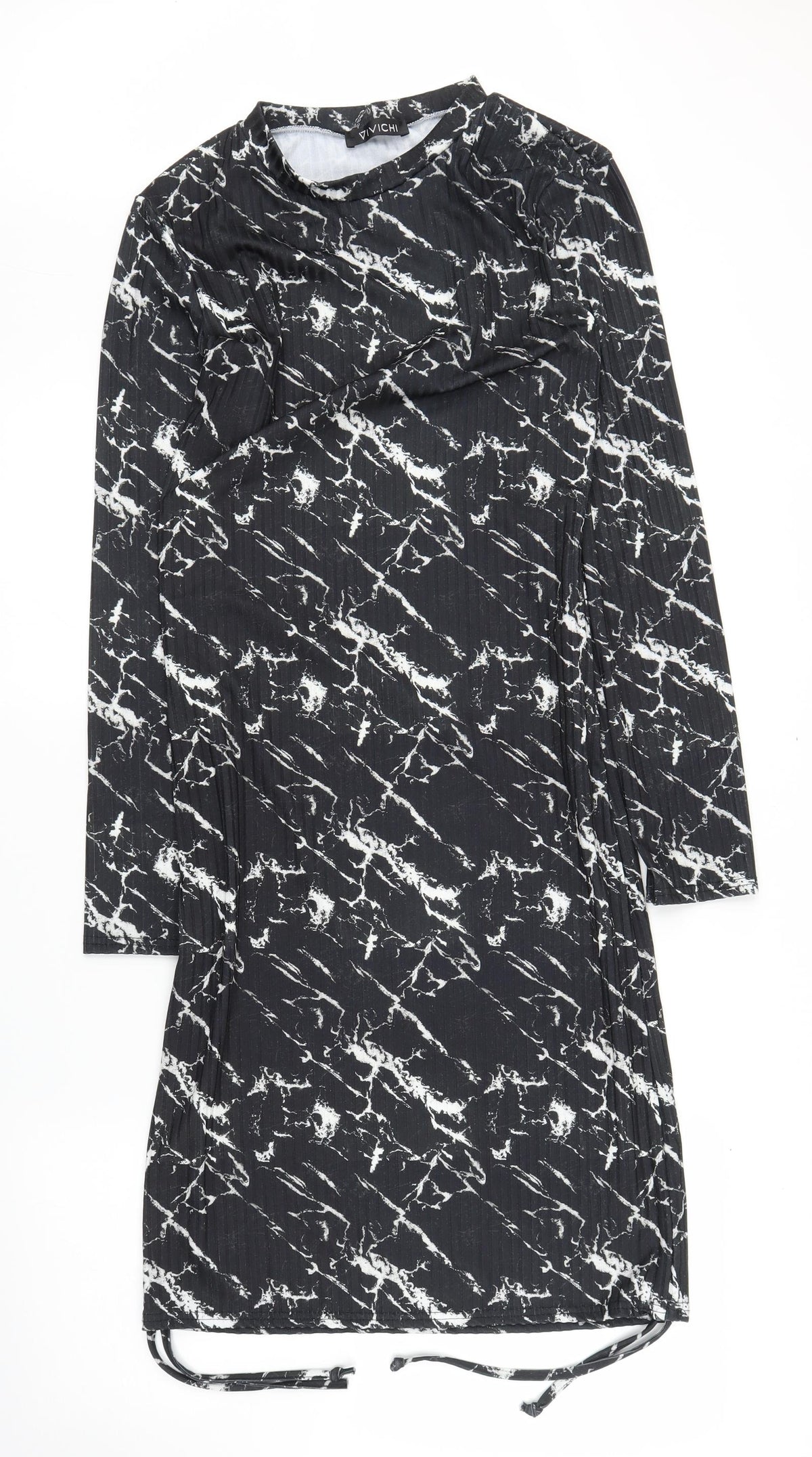 Vivichi Womens Black Tie Dye  A-Line  Size M