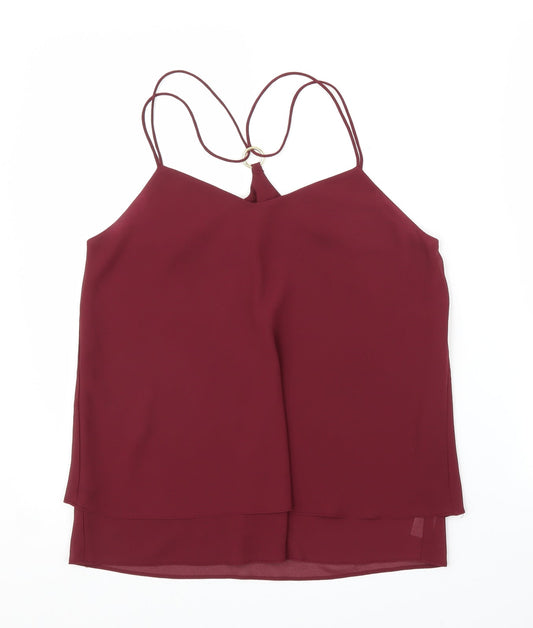 Womens UK Size 10 New Look Purple Basic Blouse