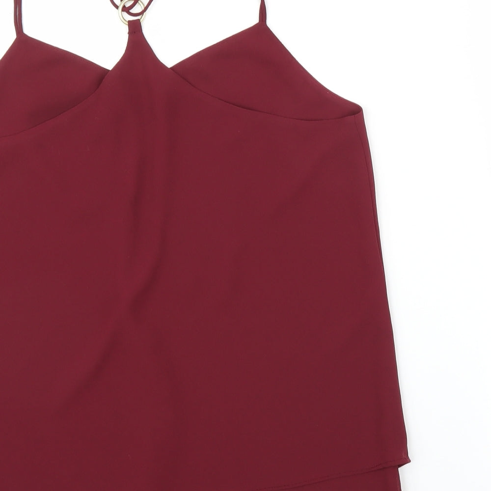 Womens UK Size 10 New Look Purple Basic Blouse