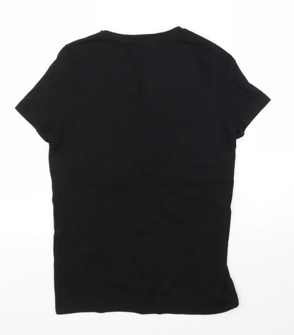 Womens UK Size 8 New Look Black Basic T-Shirt