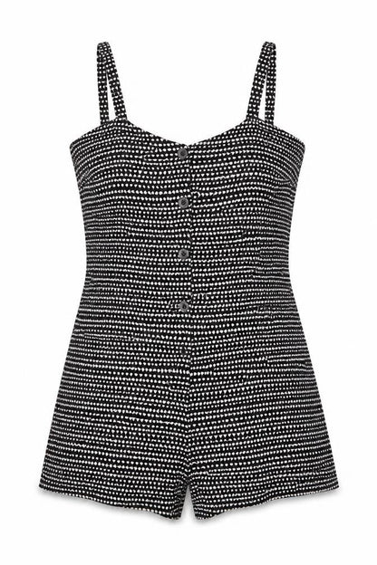Womens UK Size 8 Primark One-Piece Black Romper