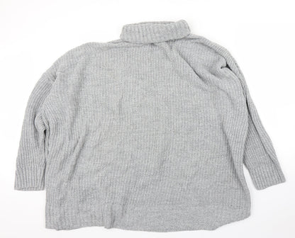 Womens UK Size L PRETTYLITTLETHING Grey Pullover Jumper