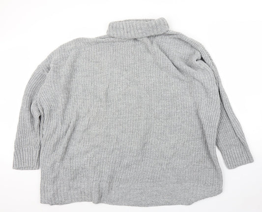 Womens UK Size L PRETTYLITTLETHING Grey Pullover Jumper