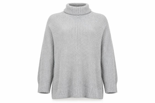 Womens UK Size L PRETTYLITTLETHING Grey Pullover Jumper