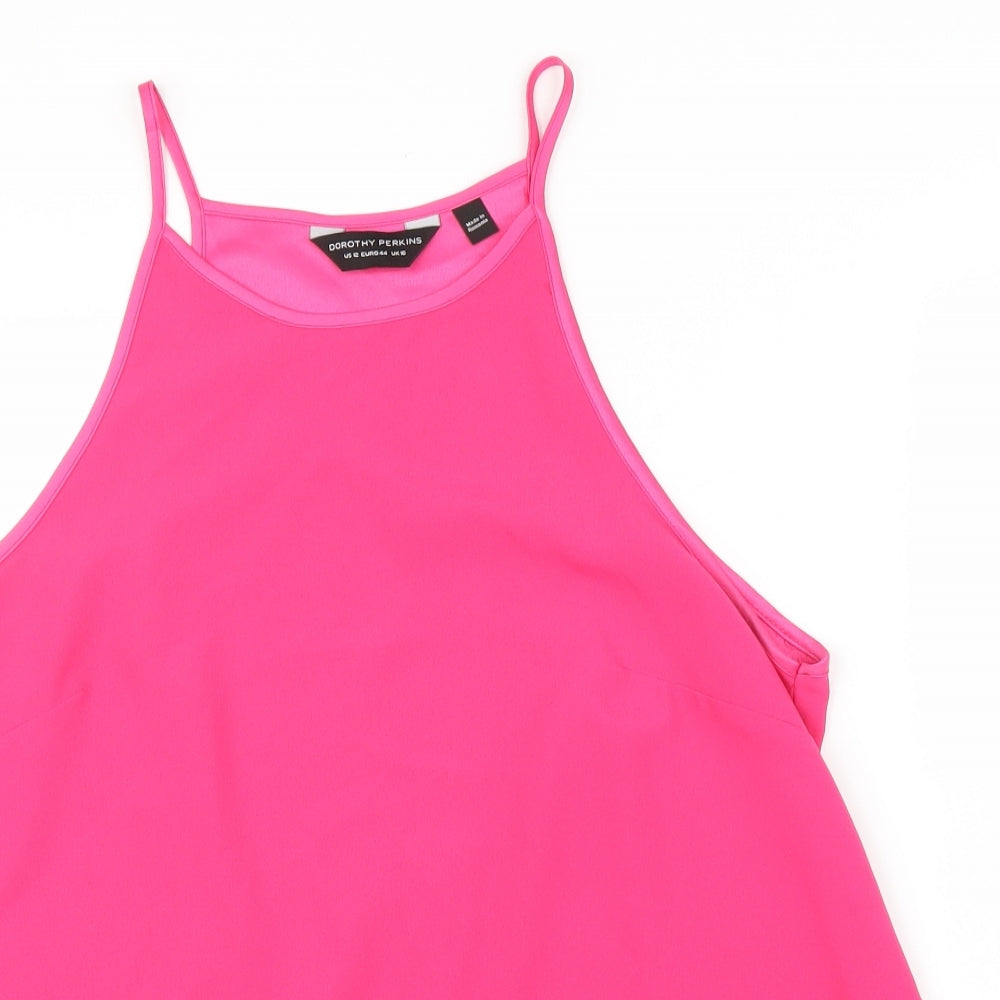 Womens UK Size 16 Dorothy Perkins Pink Basic Blouse