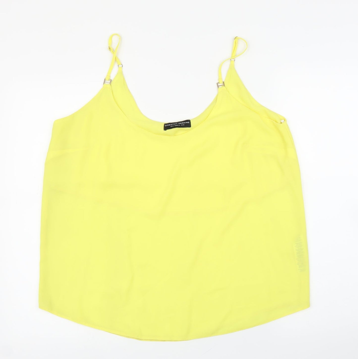 Womens UK Size 16 Dorothy Perkins Yellow Basic Blouse