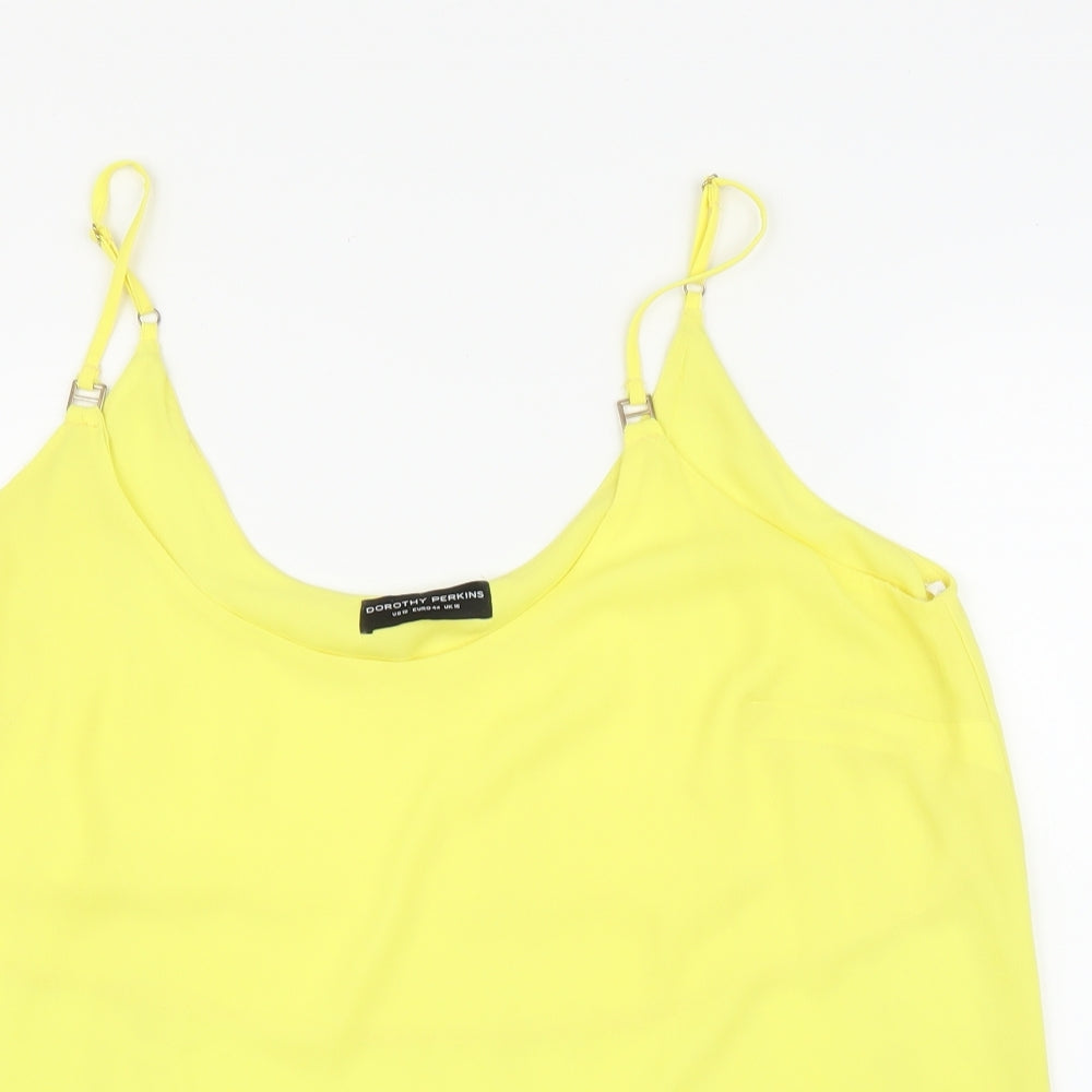 Womens UK Size 16 Dorothy Perkins Yellow Basic Blouse