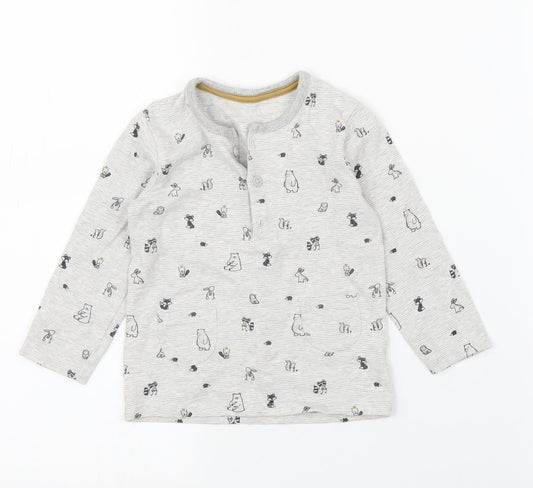 George Baby Grey Solid  Chemise Pyjama Set Size 9-12 Months