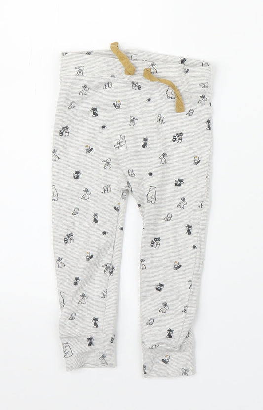 George Baby Grey Solid  Chemise Pyjama Set Size 9-12 Months