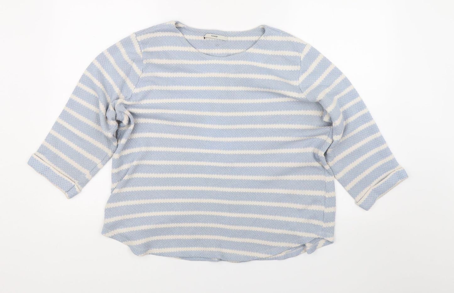 George Womens Blue Striped  Pullover Jumper Size 16