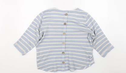 George Womens Blue Striped  Pullover Jumper Size 16