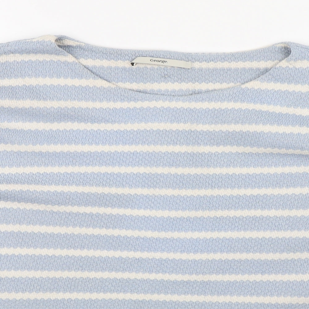 George Womens Blue Striped  Pullover Jumper Size 16