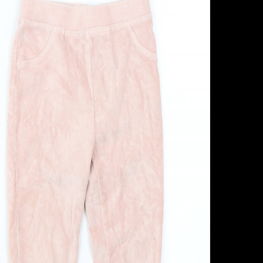 Primark Girls Pink  Corduroy Jogger Trousers Size 5-6 Years