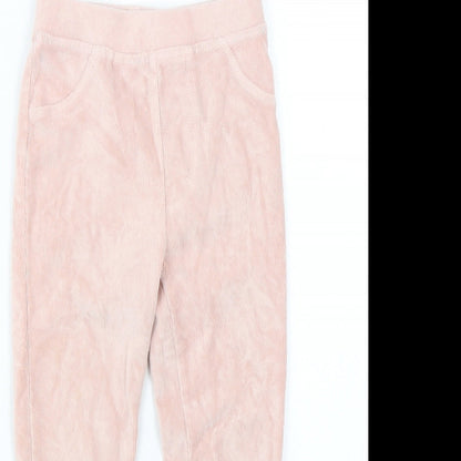 Primark Girls Pink  Corduroy Jogger Trousers Size 5-6 Years
