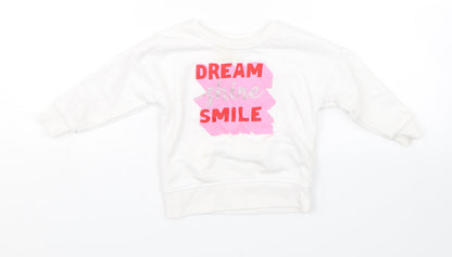 Additional front view of Primark girls’ white jumper, size 12-18, months