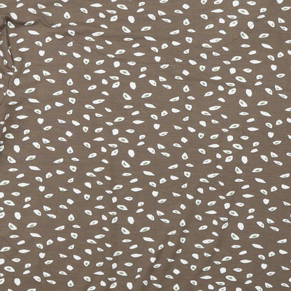 Debenhams Womens Brown Floral  Basic T-Shirt Size 10