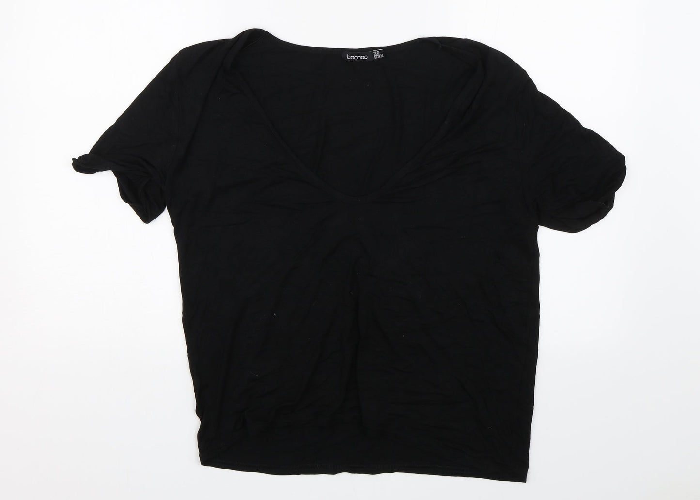 Boohoo Womens Black   Basic T-Shirt Size 12