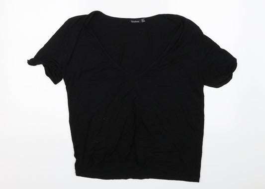 Boohoo Womens Black   Basic T-Shirt Size 12
