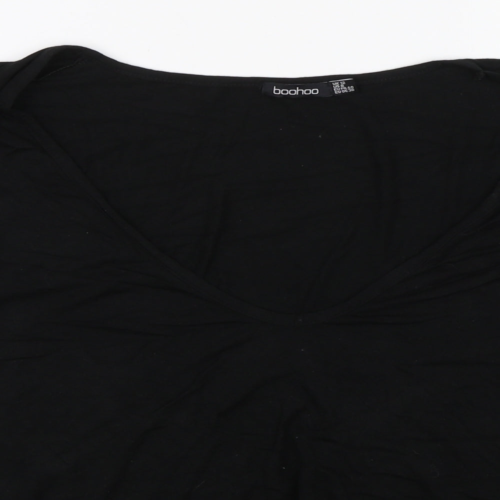 Boohoo Womens Black   Basic T-Shirt Size 12